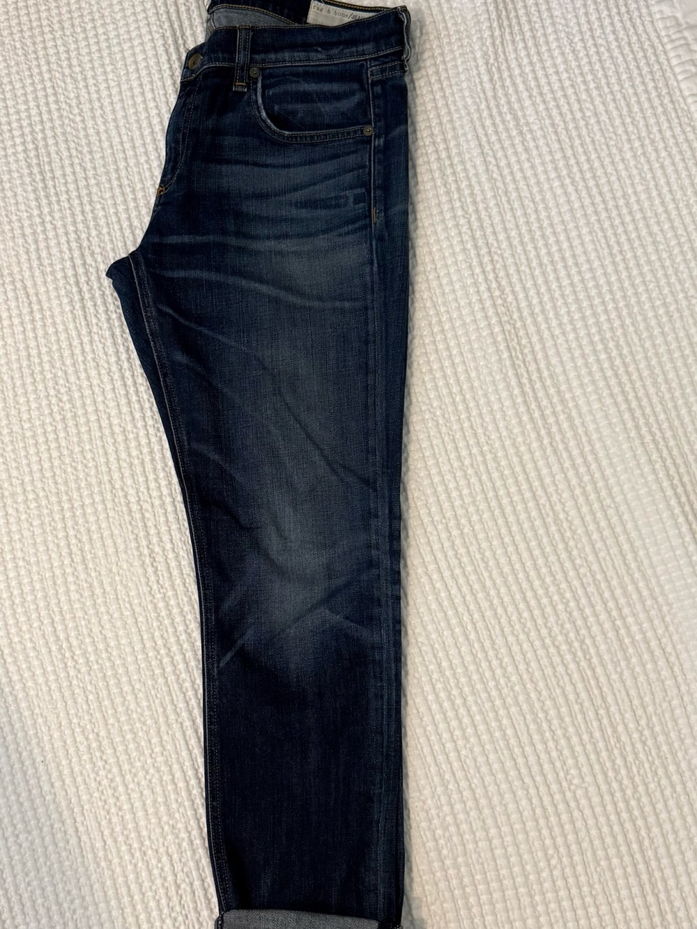Rag & Bone Women’s Dre low rise  Dark Blue Slim Straight Jeans